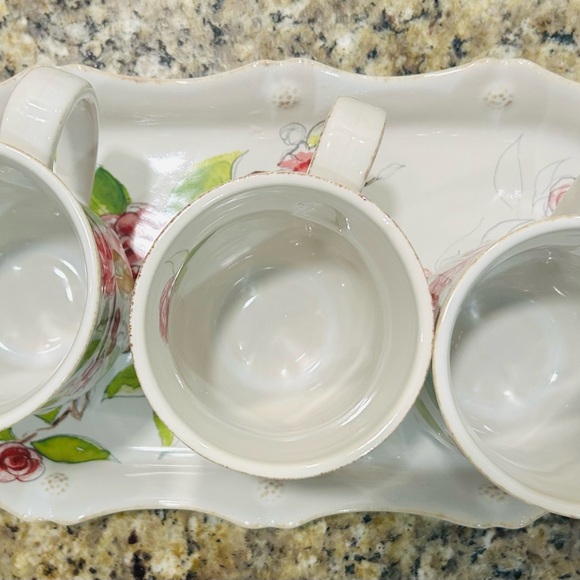 Juliska Floral Mug and Hostess Tray Set - Picture 6 of 9